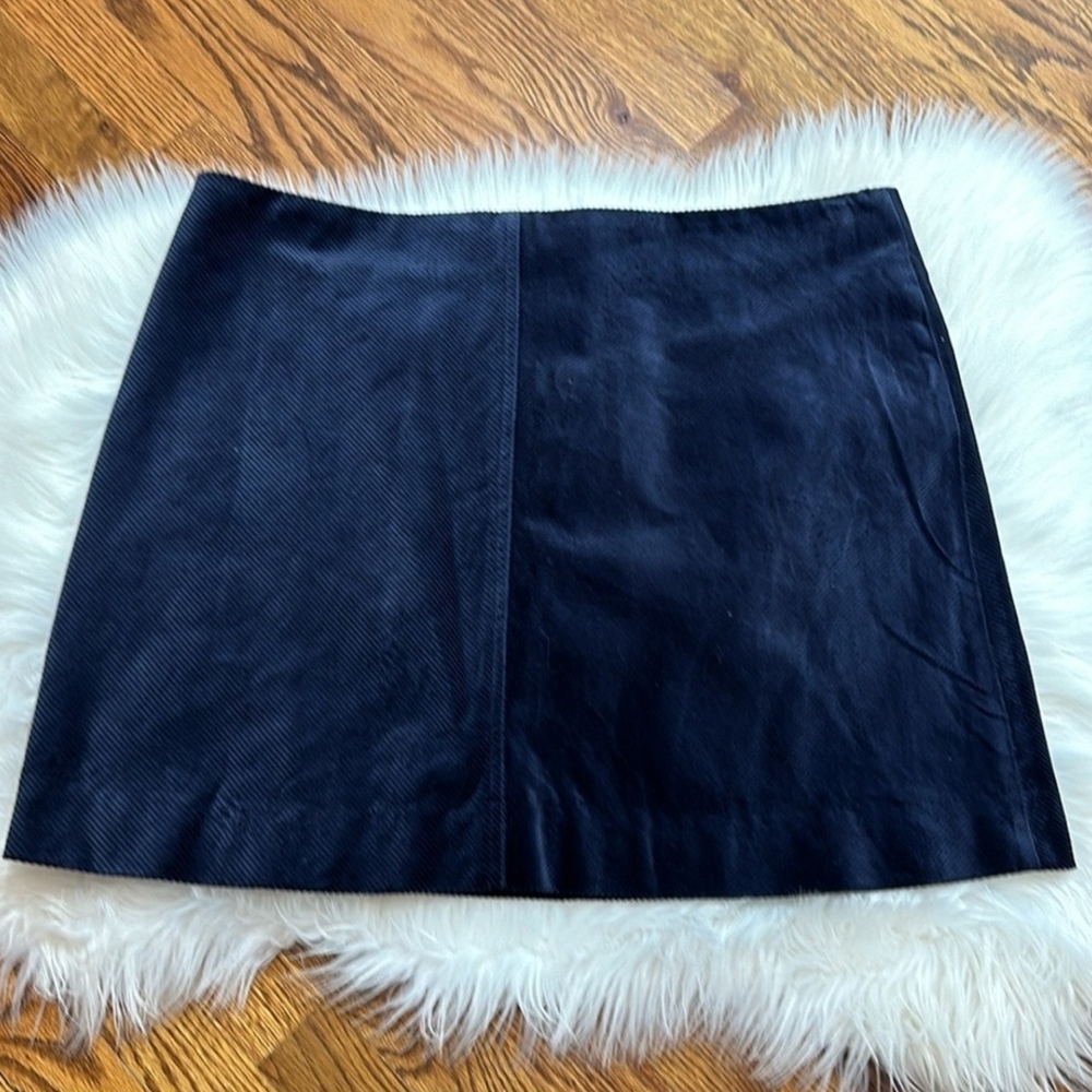 J. Crew Navy Corduroy Mini Skirt